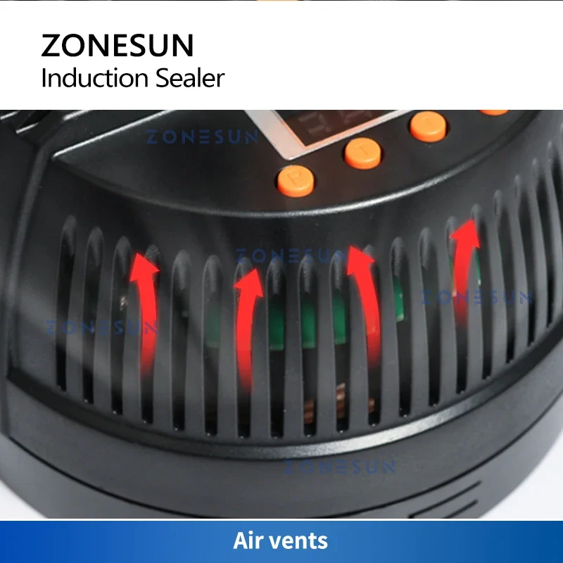 ZONESUN Mesin Penyegel Panas Foil Aluminium Induksi Elektromagnetik Genggam Mikro Penyegel Induksi Botol Kontinu