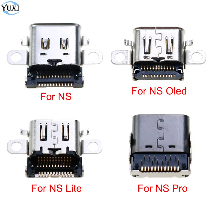 YuXi Original New Charging Port Socket Replacement Type-C USB Connector for Switch Lite / Oled / NS Pro Console