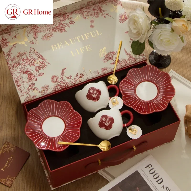 Stylish Coffee Cup Gift Set, Durable & Practical, Lovely Birthday Present for Close Friends and Holiday Gifts