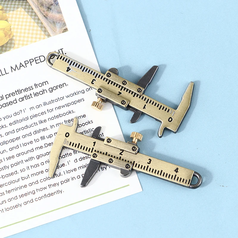 Mini Ruler 1:12 Dollhouse Miniature Ruler Vernier Caliper Model Doll Home Decor