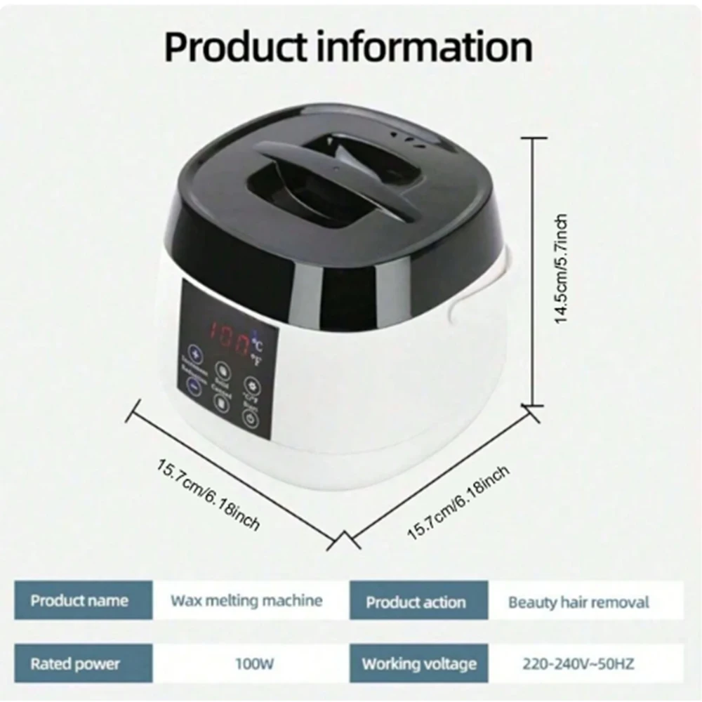 500ml do odlewania świec tygiel woskowego, doniczka inteligentna termometr z wyświetlaczem LCD dla początkujących dorosłych, wosk sojowy, naklejka z