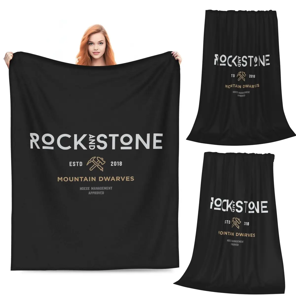 

Deep Rock Galactic Rock And Stone White Blanket Fleece Sofa Throw Blanket for Home Bedroom Office Throws Bedspread Quilt
