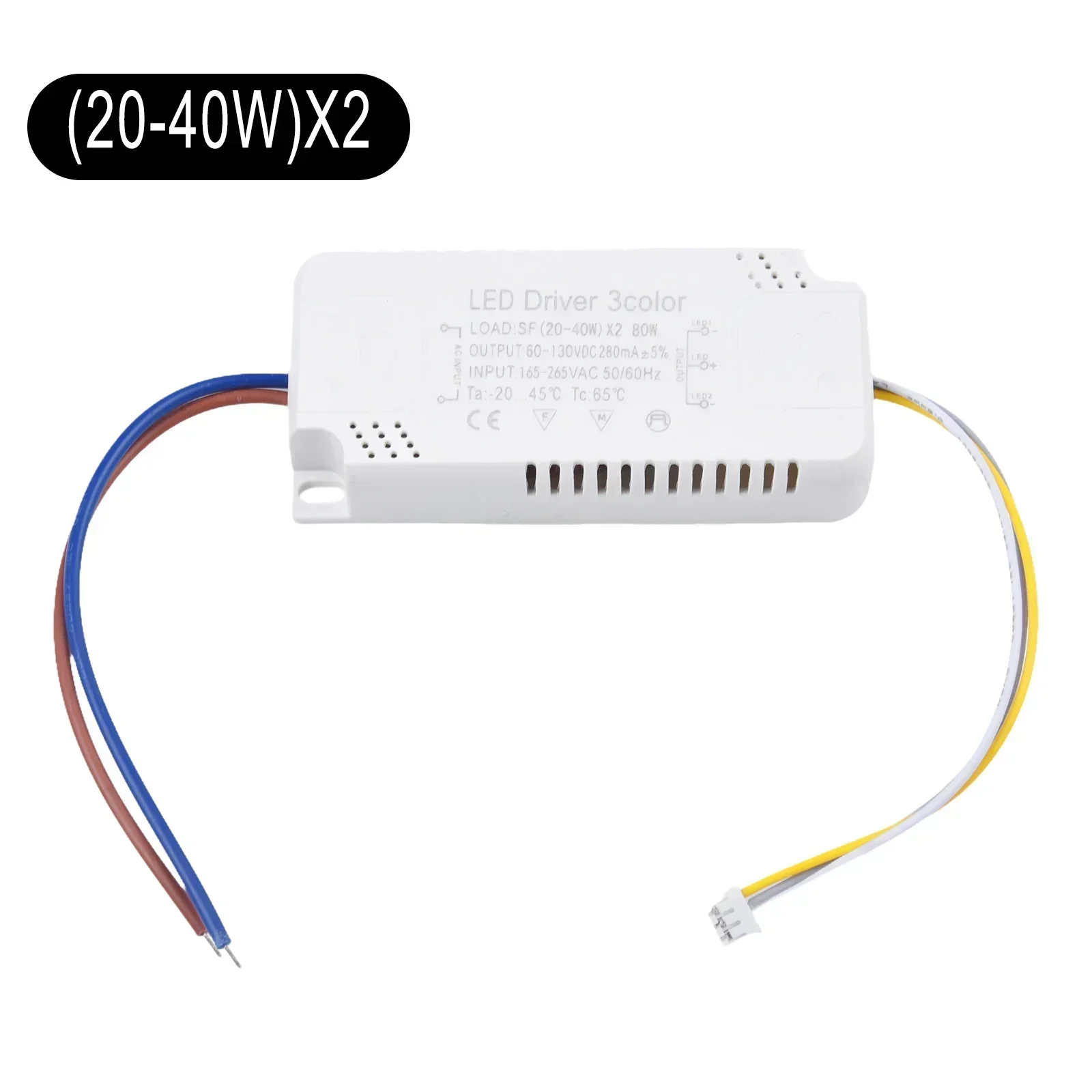 LED Driver 3 Color Adapter For LED Lighting Non-Isolating Transformer Replacement 8W-70W Constant Current Drive For Ceiling Lamp