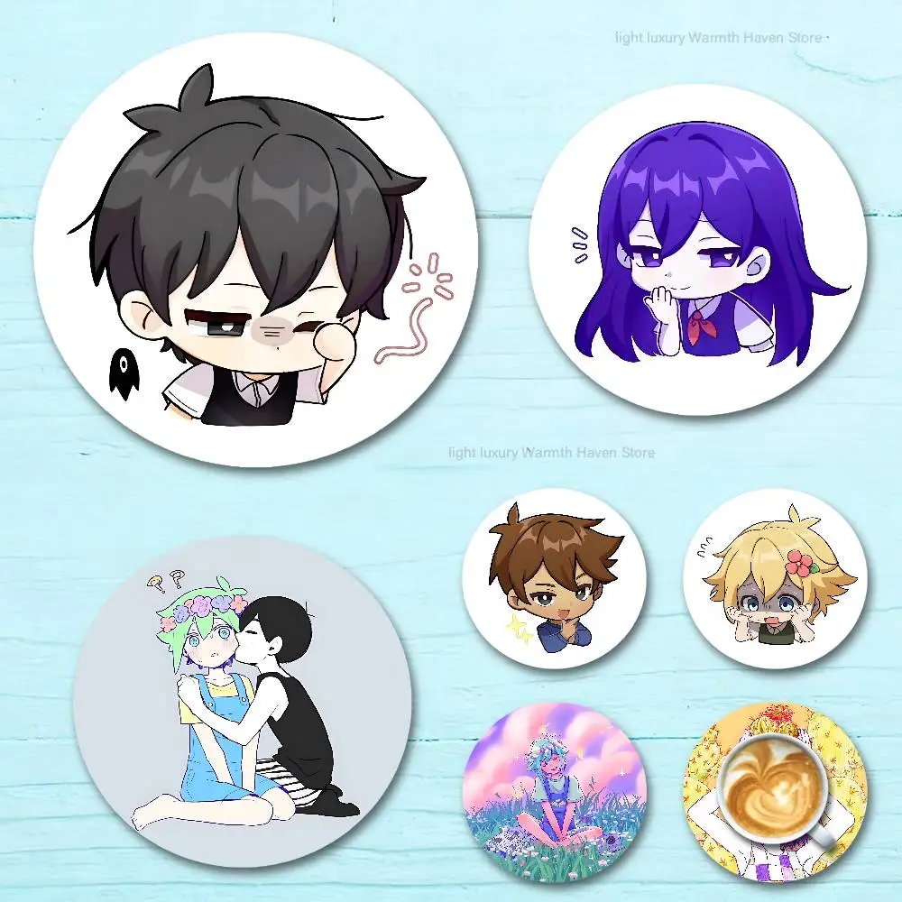

Game O-Omori Wooden Coasters 10cm Round Cosplay Fans Collect Friends Gifts