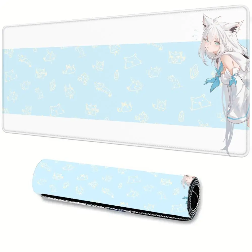 

Game Anime Mousepad Shirakami Fubuki Mouse Mat Hololive Aesthetic Anti-slip Rubber Desk Mat Keyboards Gamers Decoracion Mat