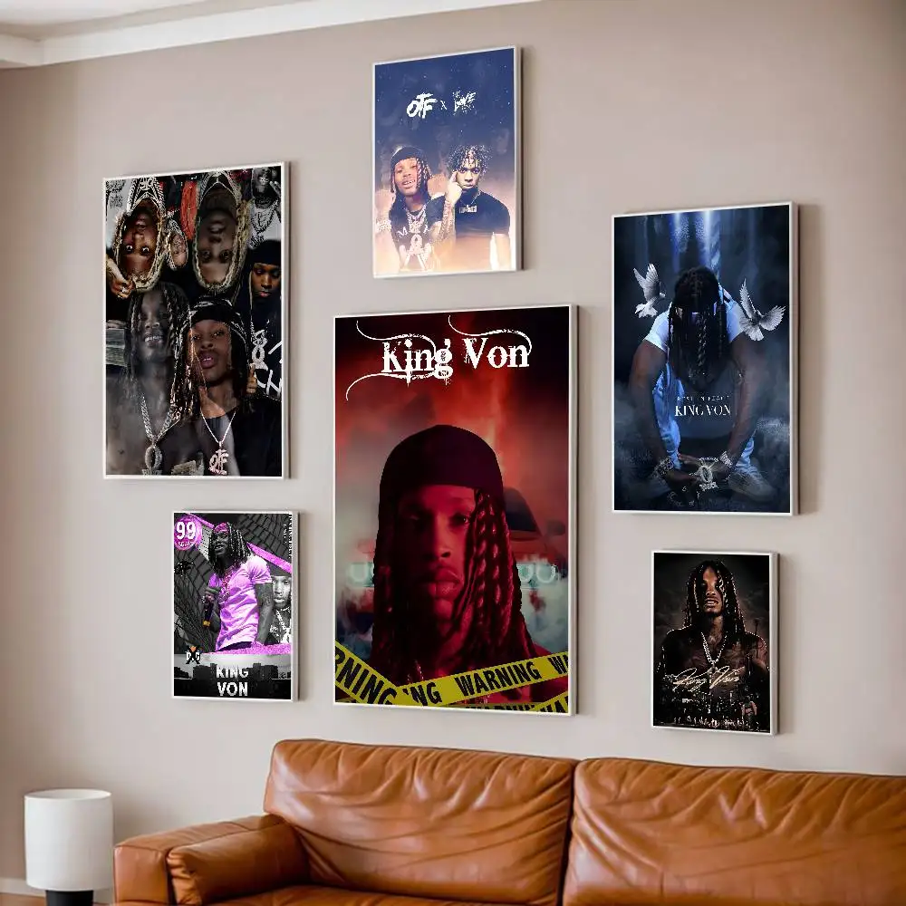 K-King Rapper Von Poster Canvas Painting For Living Room Home Decor Wall Sticker For Bar Living Room Vintage Decor Print Gift