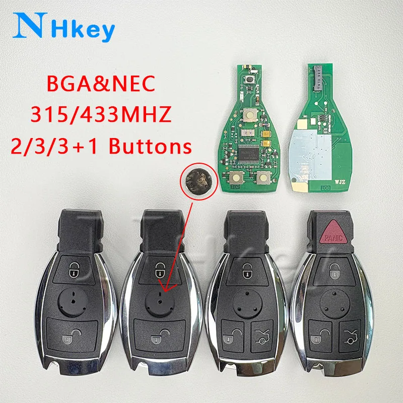 

NH key 315/433MHz NEC Chip BGA Style For A C E S GLA GLC GLK W203-W222 Car Remote Key