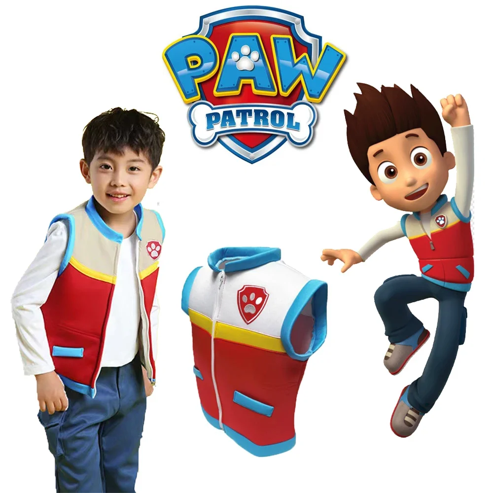 Paw Patrol Kids Clothes Vest Clip Jacket Creative Cosplay Ryder Anime Figure Skye Chase Zuma Role-Playing Clothes Children Gifts