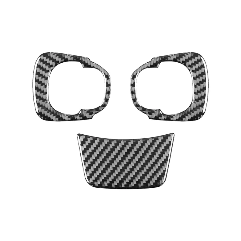 

For Fiat 500L 2014-2017 Soft Carbon Fiber Car Steering Wheel Cover Trim Sticker Interior Accessories