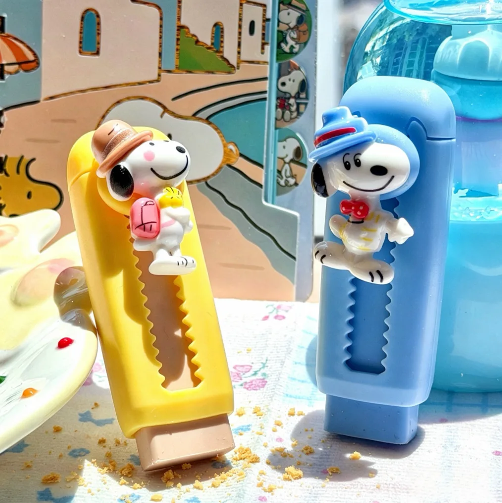 Anime Snoopy Telescopic Push-Pull Eraser Cute Portable Pencil Eraser for Students Stationery Gift Wholesale 1/2/4pcs Options view 4