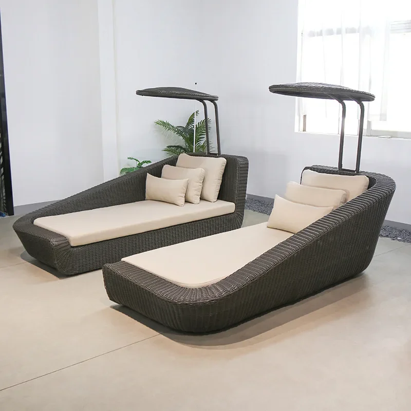 Outdoor recliner, terrace outdoor courtyard rattan recliner