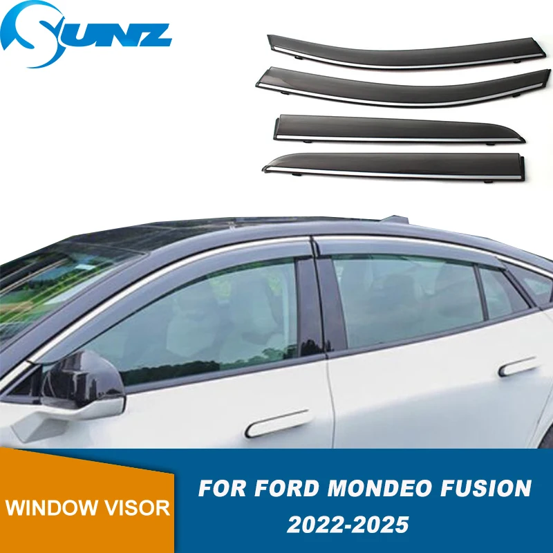 

Car Side Window Wind Deflector Vent Visor For Ford Mondeo Fusion MK5 2022 2023 2024 2025 Sun Wind Rain Shield