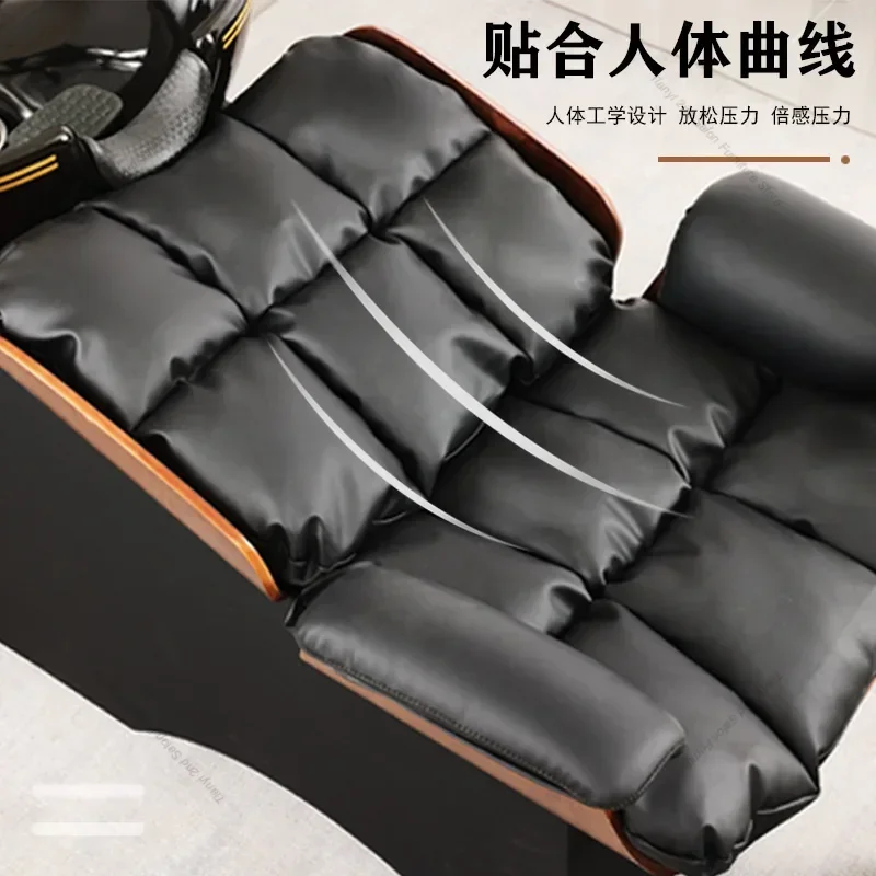 كراسي شامبو فاخرة إسكندنافية وضع شبه مستلق دش تدليك سرير شامبو فاخر أثاث صالون مريح Sillas FYSC #2