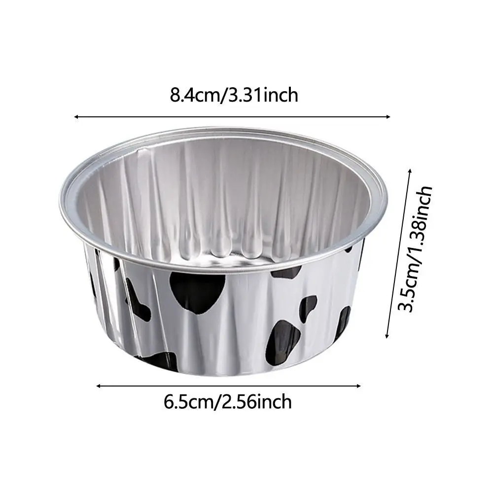 10pcs New Reusable Aluminum Foil Tin Cup Small Baking Round Tinfoil Box Cake Tool Pudding Cake Mold