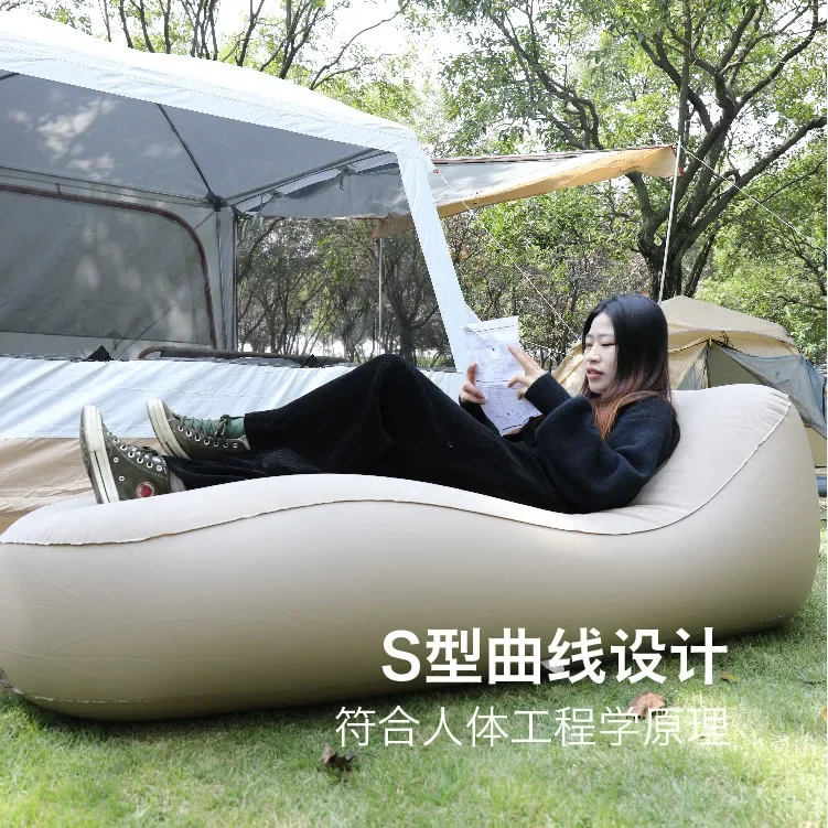 

Foldable outdoor inflatable sofa, portable home travel camping TPU