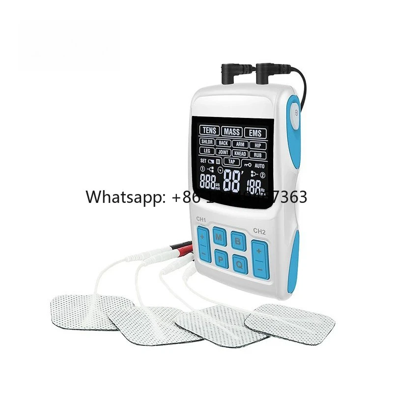 Dual Channel Handheld Electrotherapy  TENS Electronic Pulse Massage