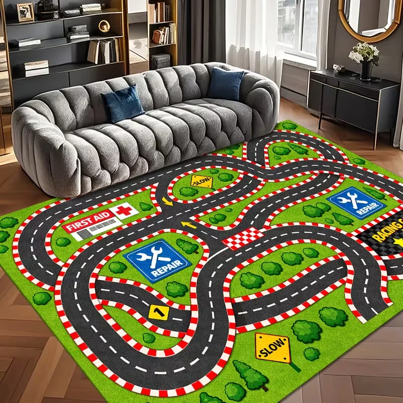 Cute City Traffic Road Play Ar - Commercial Road Printing recension och pris