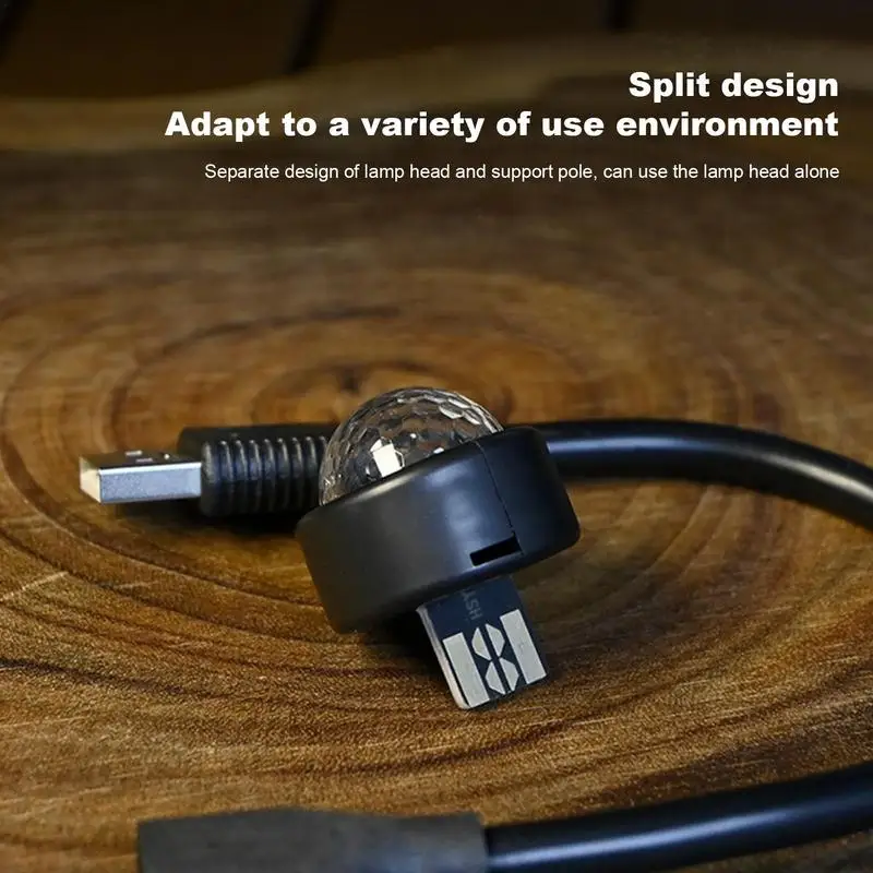 LED Disco Ball Light USB Auto LED Disco Ball Atmosphere Lights Flexible Support Rod Disco Ball Light For Dance Halls