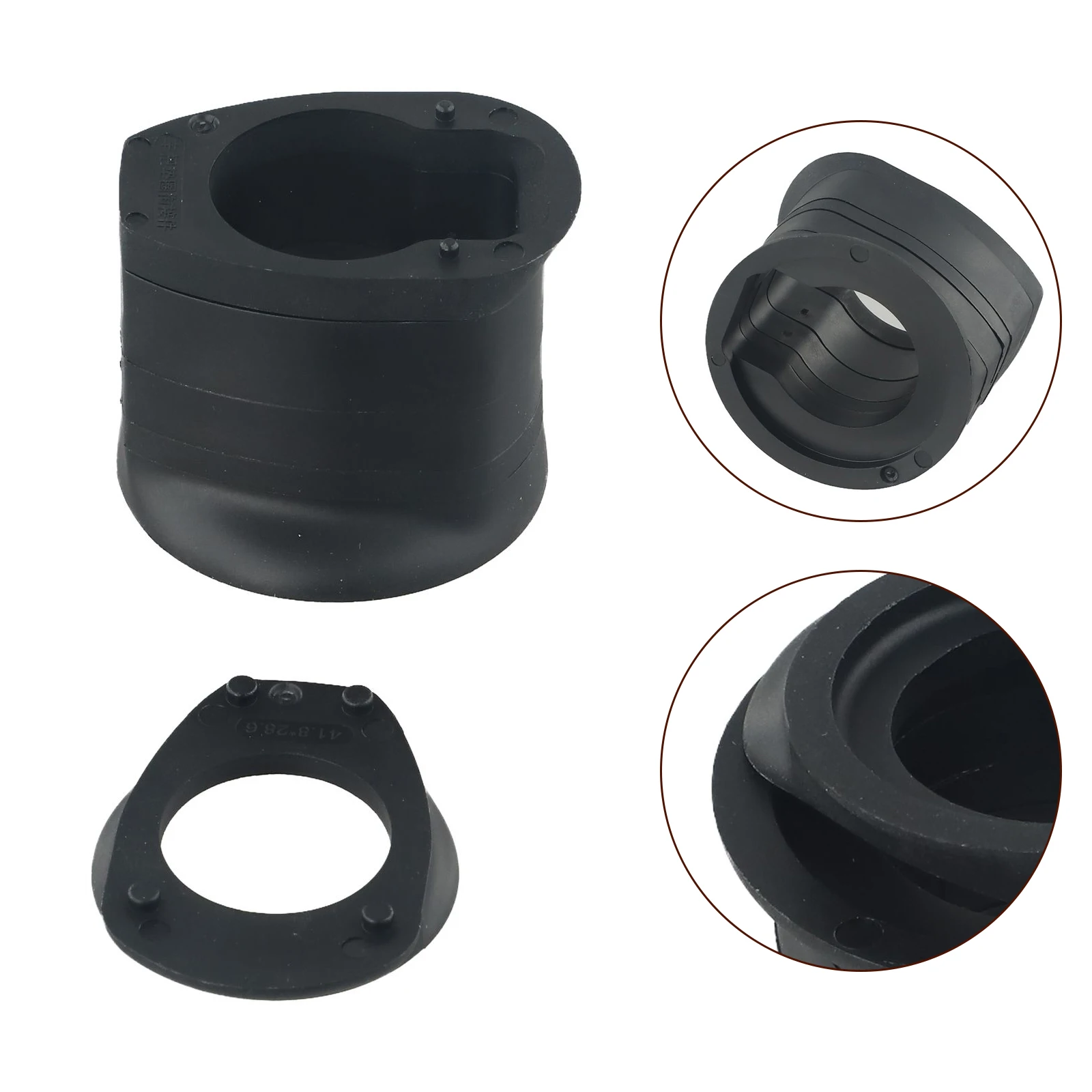 

Road Bike Bicycle Stem Handlebar Spacer Set For 1 1/8(28 6mm) Fork, Made of Material, Convenient and Functional, Black Color