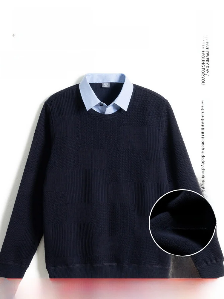 

Men's Fce Lined Oversized Knitwear Casual Faion Ci Sle Autumn Winter Clothes andpa Suit Loose Fit Pullover Sweater