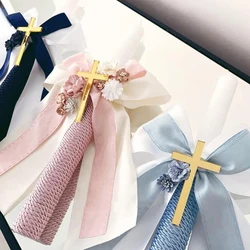24 Pcs Gorgeous Acrylic Gold Cross For Chocolate Bar Plaques Baptism Baby Shower Chocolate Favors Box Banner