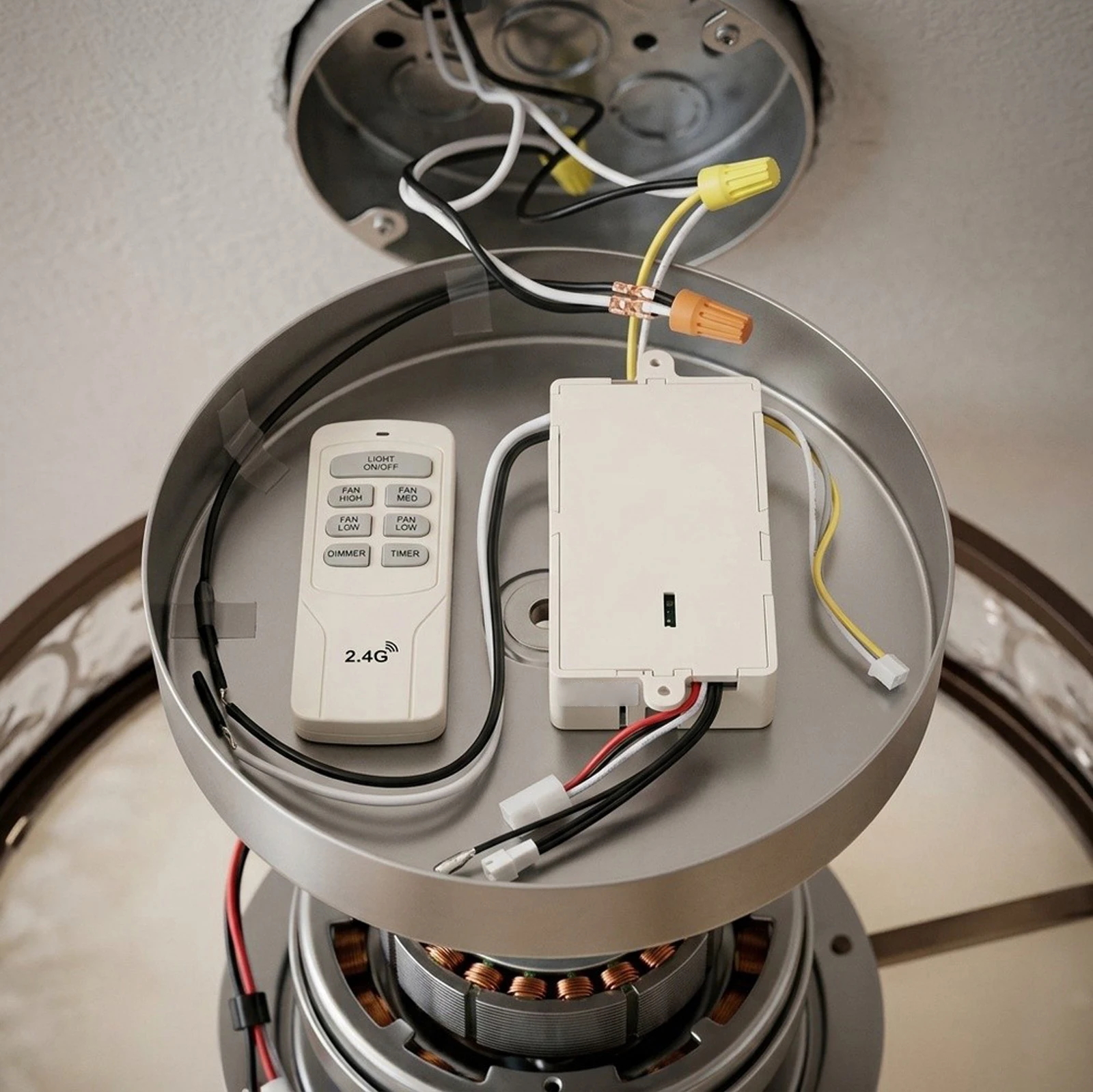 2.4G Remote DC Ceiling Fan For Living Room Variable Fan Receiver Included Oscillation Function For Ceiling Fan