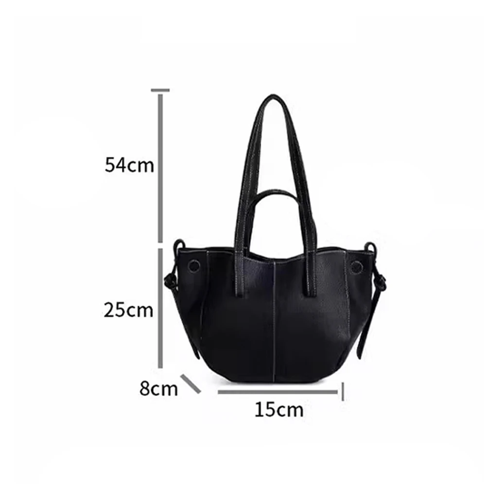 Soft leather niche wing bag tote bag premium sense large capacity handbag commuting women's bag