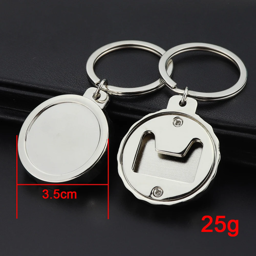 Imagem -05 - Round Metal Opener Keychains Sublimação em Branco Home Bar Uso 40 Pcs por Lote