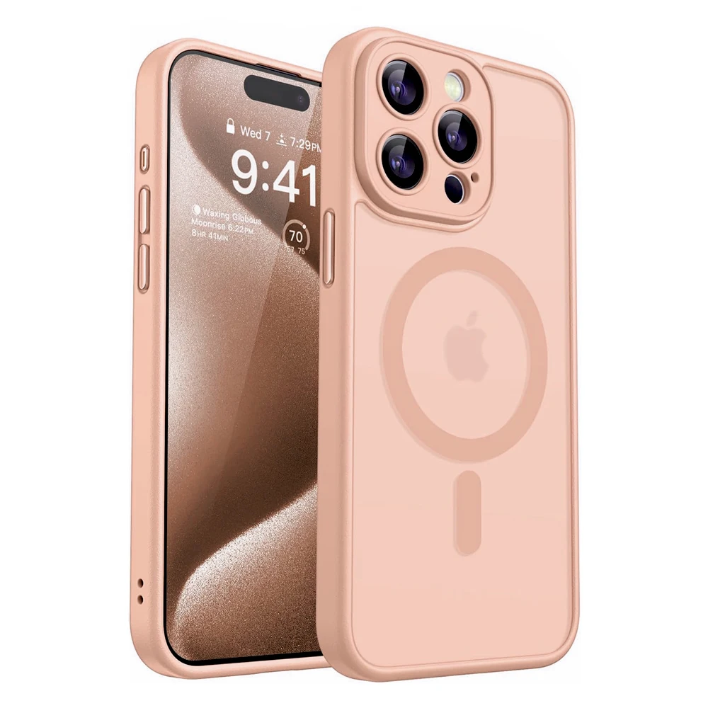 Luxury Matte Translucent Shockproof Magnetic Case For Magsafe For iPhone 17 16 15 14 Plus 13 12 11 18 Pro Max 17Air 16e Cover