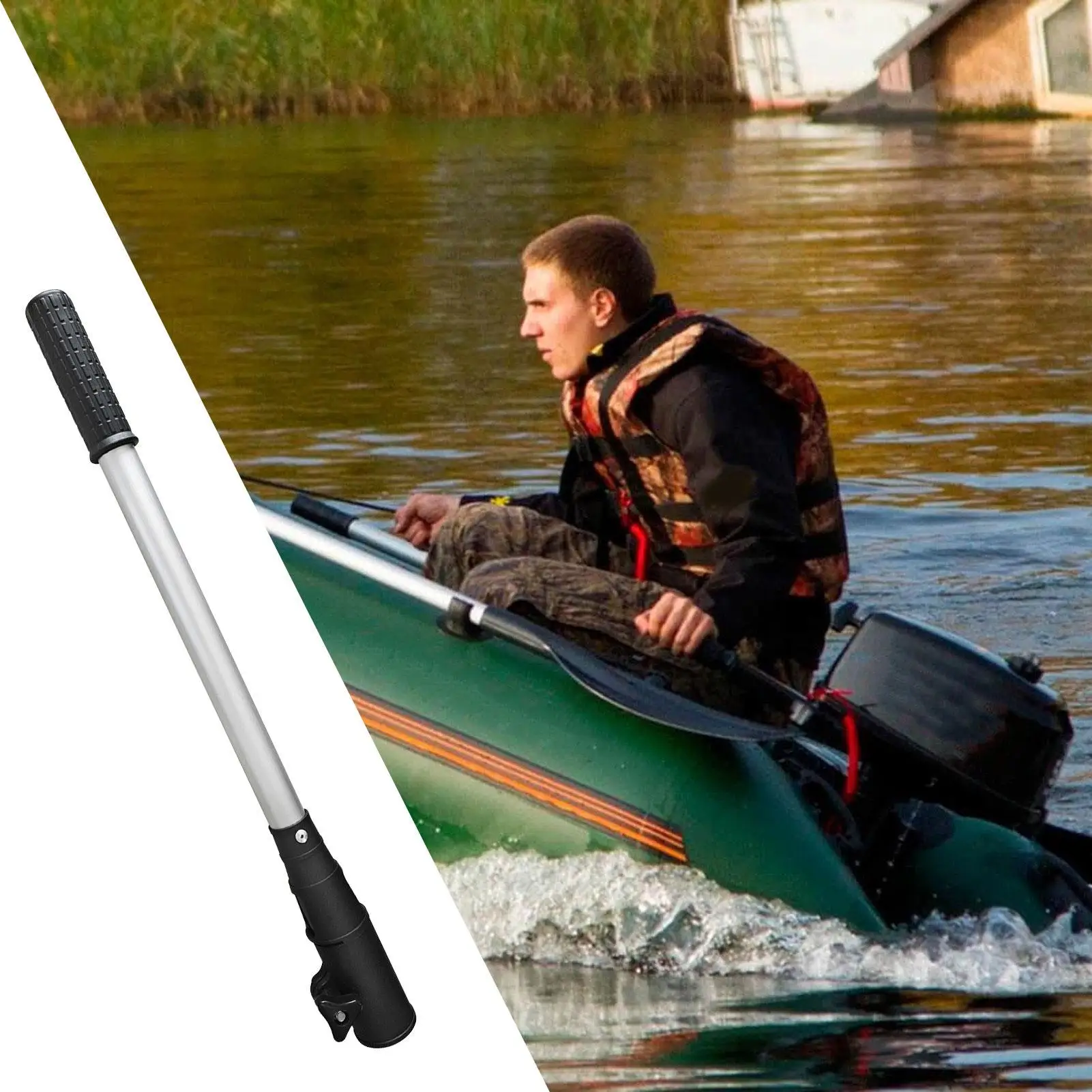1pc Tiller Handle Extension For Outboard Al Trolling Motor Extension Handle Outboard Tiller Extension Non-slip Outboard Tiller