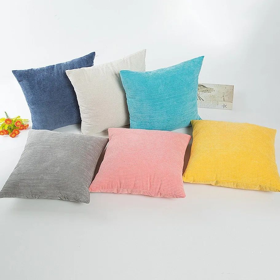 

Free Delivery Of Solid Color 45cm Pillowcase Corduroy Small Corn Kernels Sofa Chair Cushion Cover