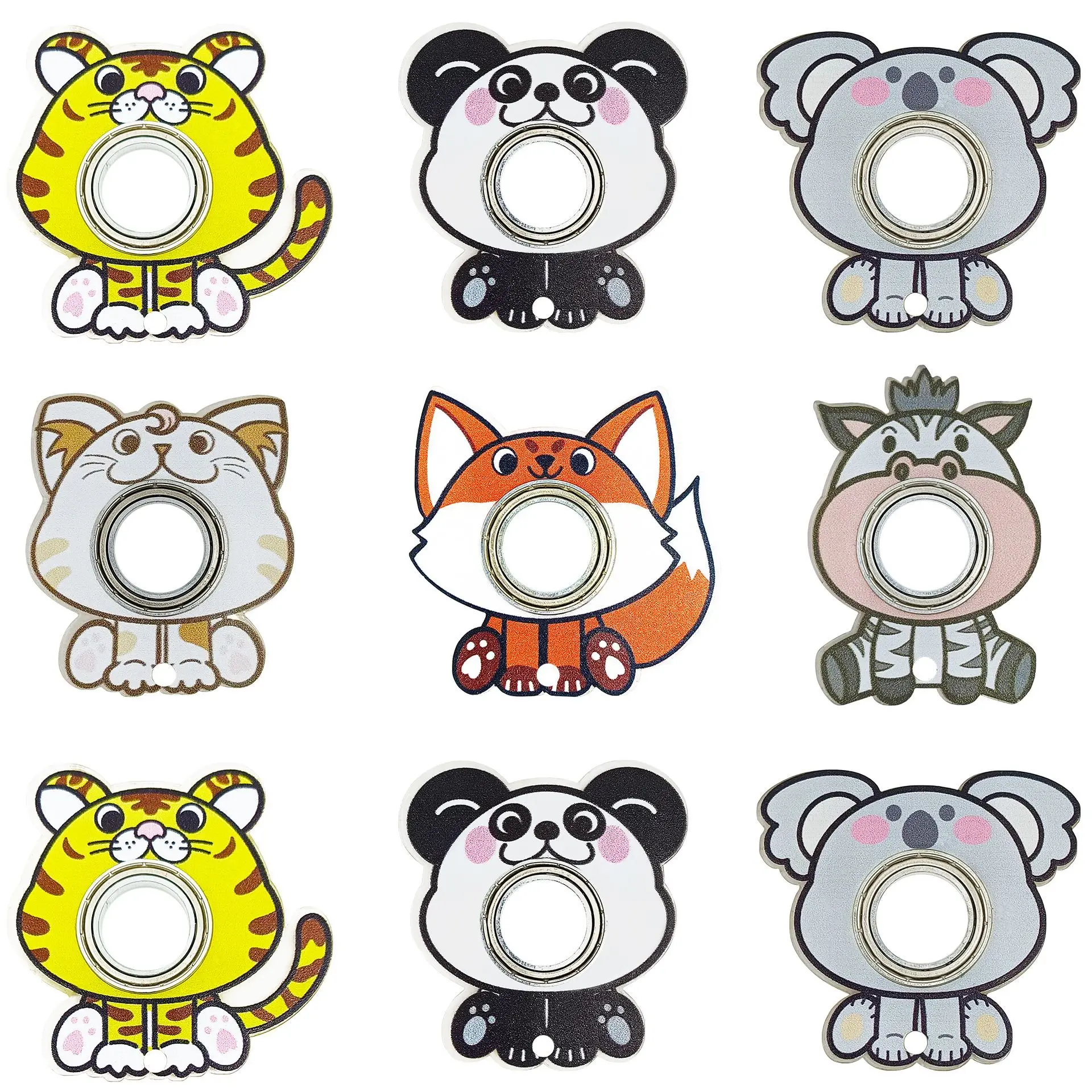 تململ سبينر الإجهاد الإغاثة المفاتيح قلادة الكبار المحمولة ADHD التوحد الغزل الدوران EDC الإصبع اليد سبينر لعبة