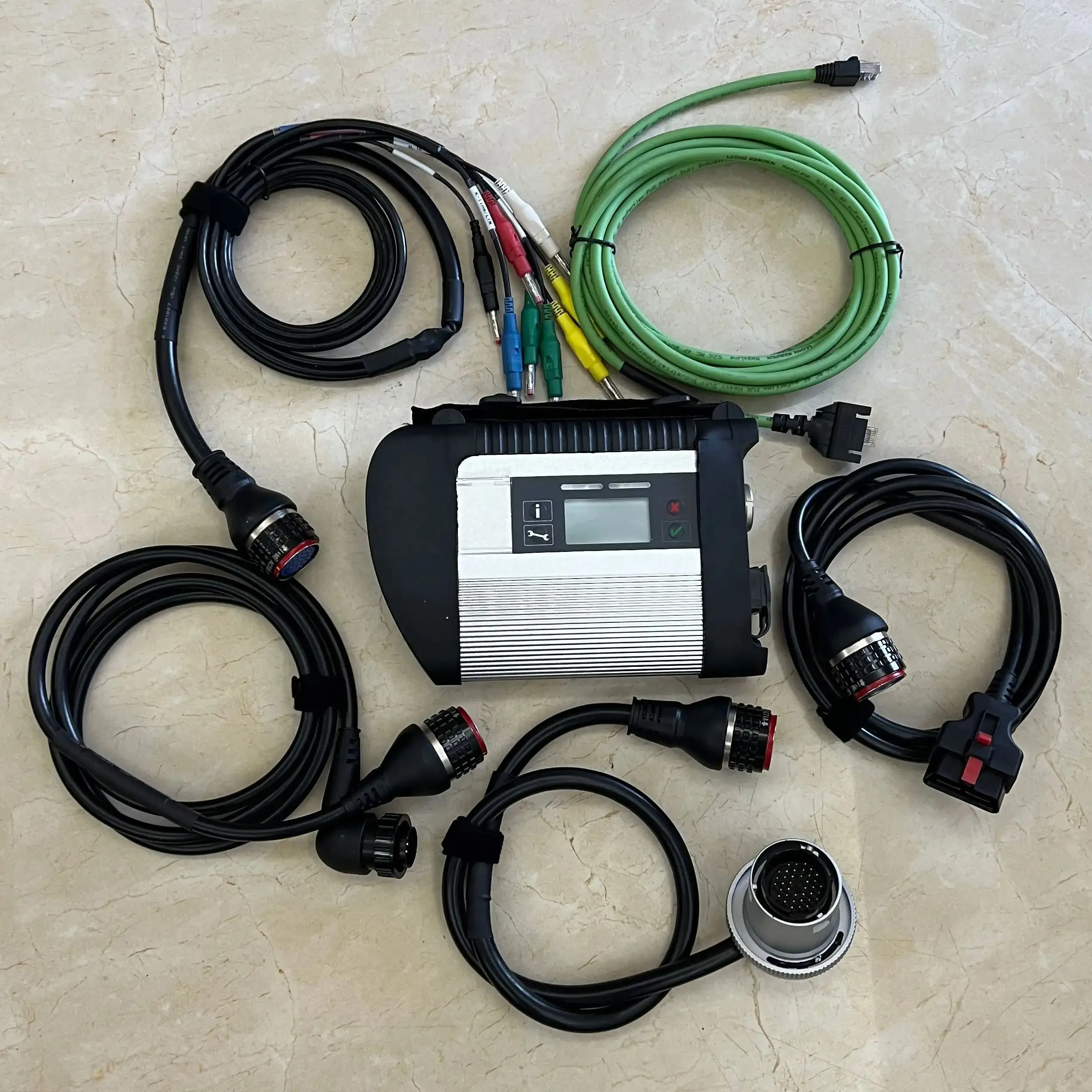 Mb Star C4 Plus Diagnostic Tool SD Compact Connect Multiplexer Five Cables DOIP Protocol Support for Mercedes 500GB HDD Software