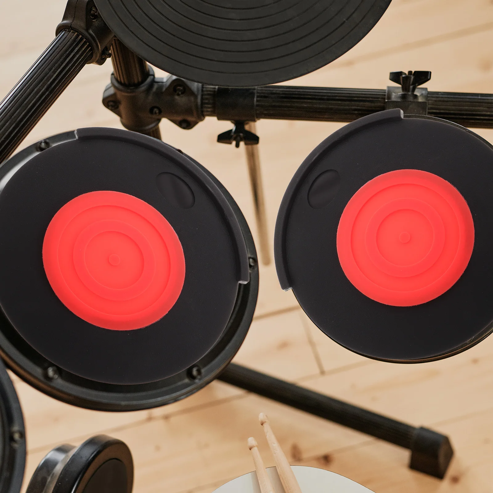 

Drum Mute Pad Rubber Kick Drum Practice Silent Noise Reduction Dampener Easy Install for Studio Home Practice Cymbal Mute Pads