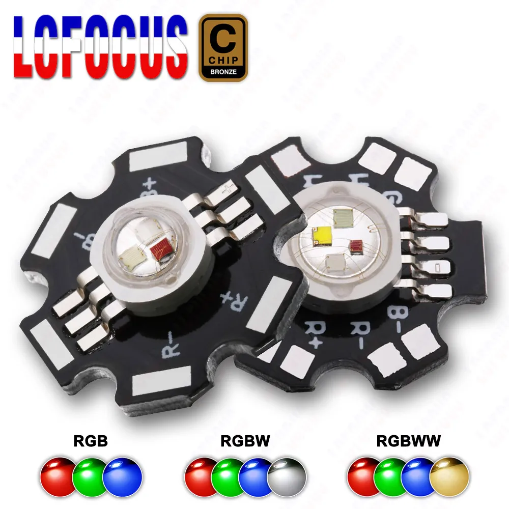 

10шт 3Вт 4Вт 9Вт 12Вт RGB RGBW RGBWW Светодиодный чип + плата Красный зеленый синий теплый белый белый белый цвет красочные световые шарики для эффекта освещения DJ DMX свет