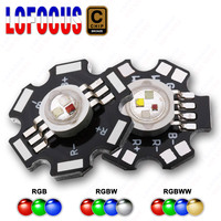 10pcs Colorful 3W 4W 9W 12W RGB RGBW RGBWW LED Chip with PCB Red Green Blue Warm Cool White For DJ DMX Stage Light Source Beads