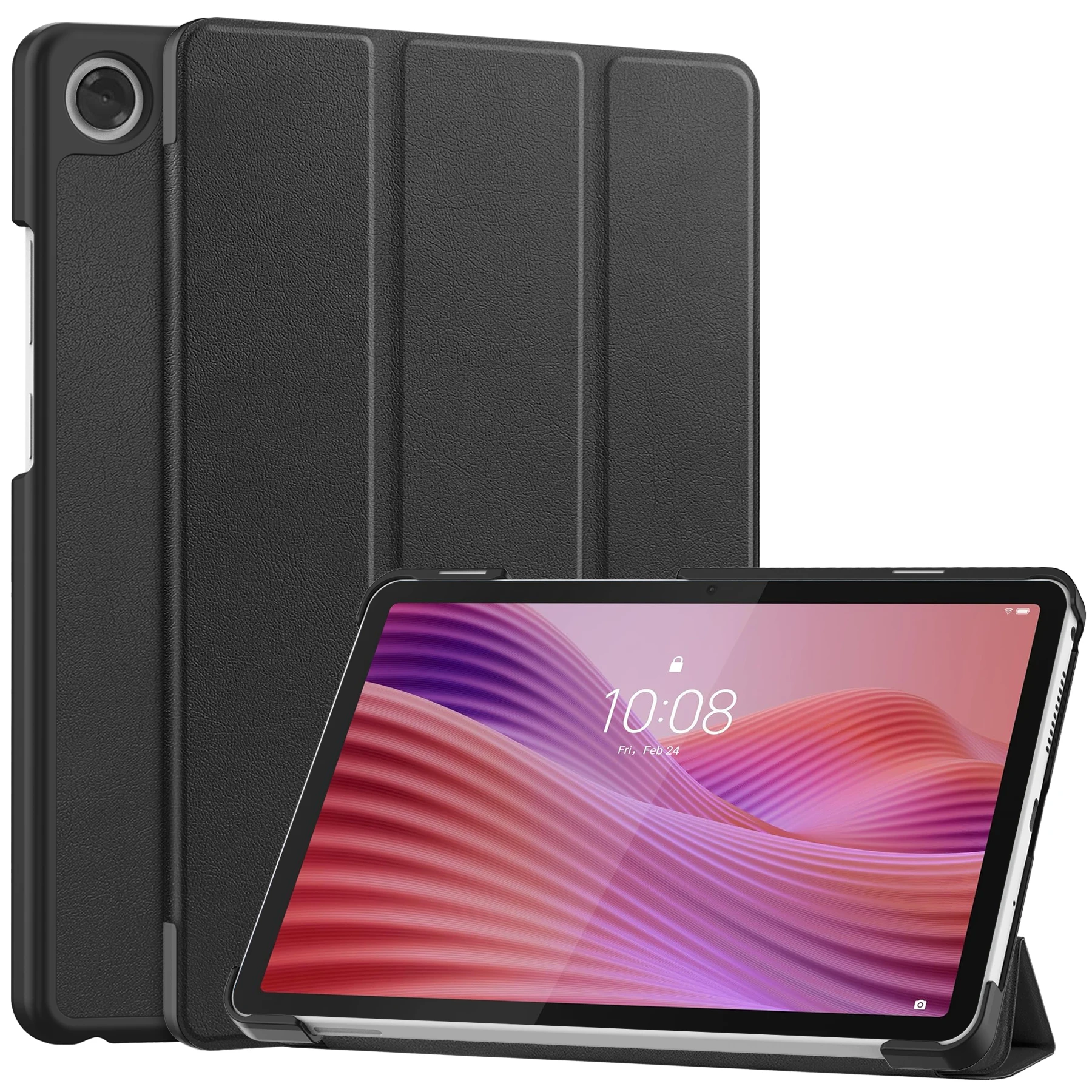 

For Lenovo Tab K9 / Tab One Case Anti-Drop Leather Stand Tablet Cover - Black