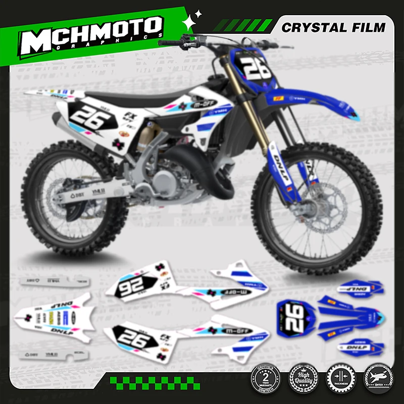 

Графические наклейки MCHMFG для YAMAHA 2022 2023 2024 YZ125 YZ250 YZ 125 250, наборы наклеек для мотоциклов