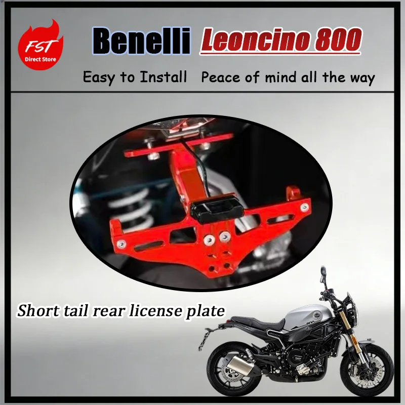 FOR Retro Multi-Angle Adjustable Foldable License Plate Support Bracket for Short Tail Modification Suitable for Leoncino 800