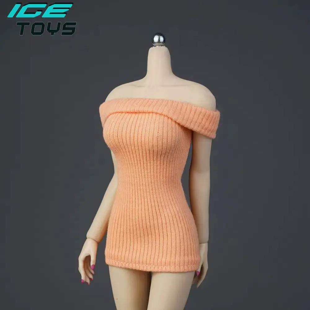 

ICE TOYS IC1007 1/6 scale female dolls clothes Straight shoulder Sweater skirt fit 12'' action figure body model