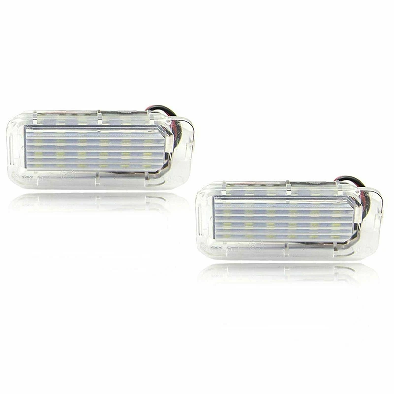 ไฟป้ายทะเบียนรถ LED 18-SMD 2ชิ้นไร้ข้อผิดพลาดสำหรับ Ford Explorer Escape FUSION