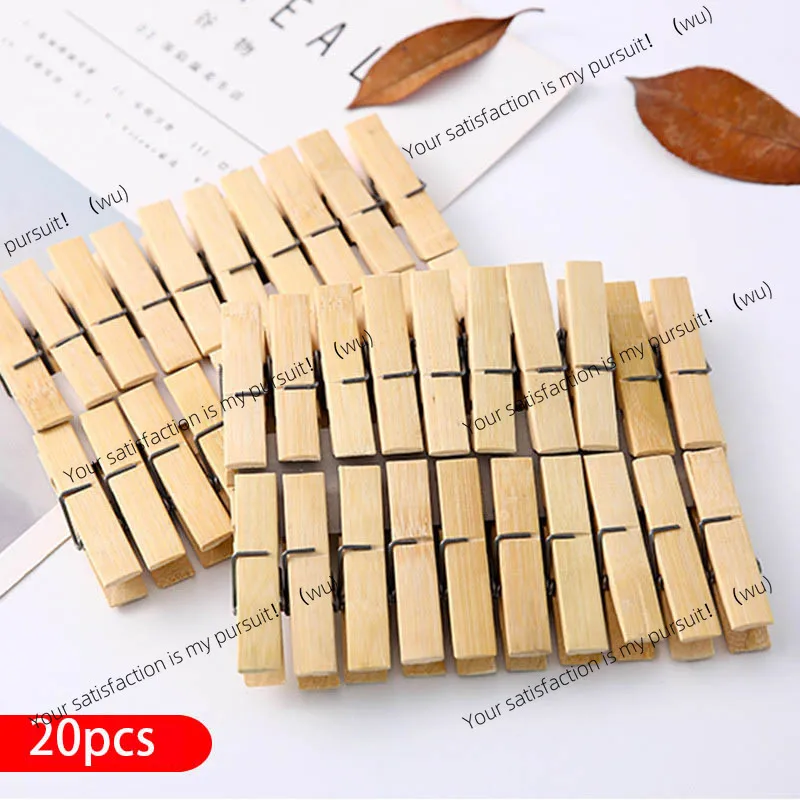 ZOCI-20pcs Rust Resistant Wooden Clothespins for Drying Crafting, and Organizing Clips for Home Office and Classroom Use