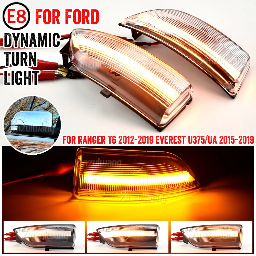 

Fit for Ford Everest U375/UA 2015-2019 Blinker Indicator 2Piece Sequential Flasher Lamp LED Dynamic Turn Signal Light