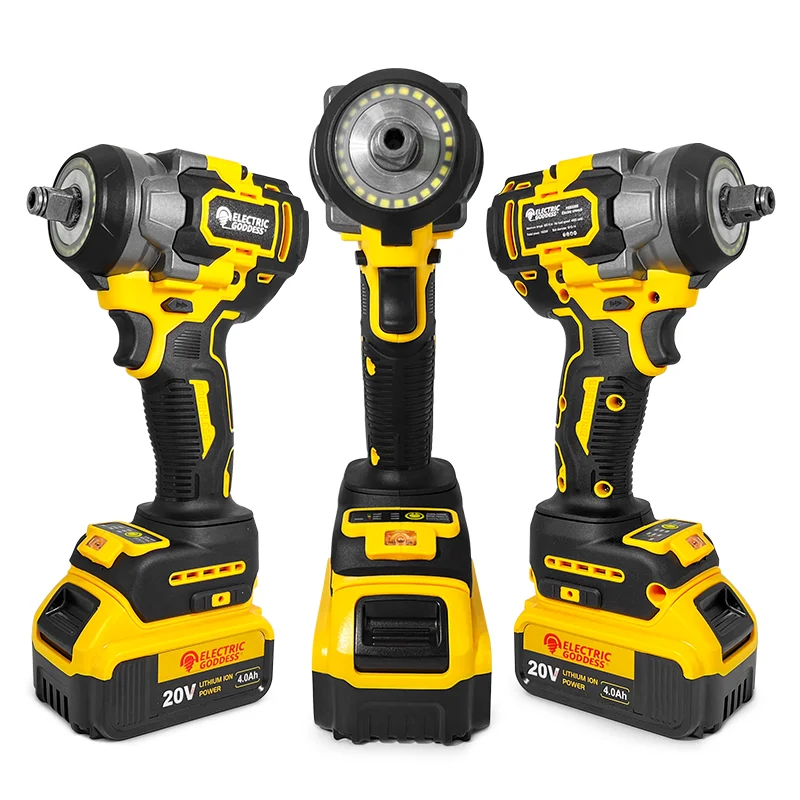 Electric Goddess DBS026 Brushless Motor 400N. m Torque Cordless Electric Wrench Power Tool, Suitable for 21V Dewalt Battery