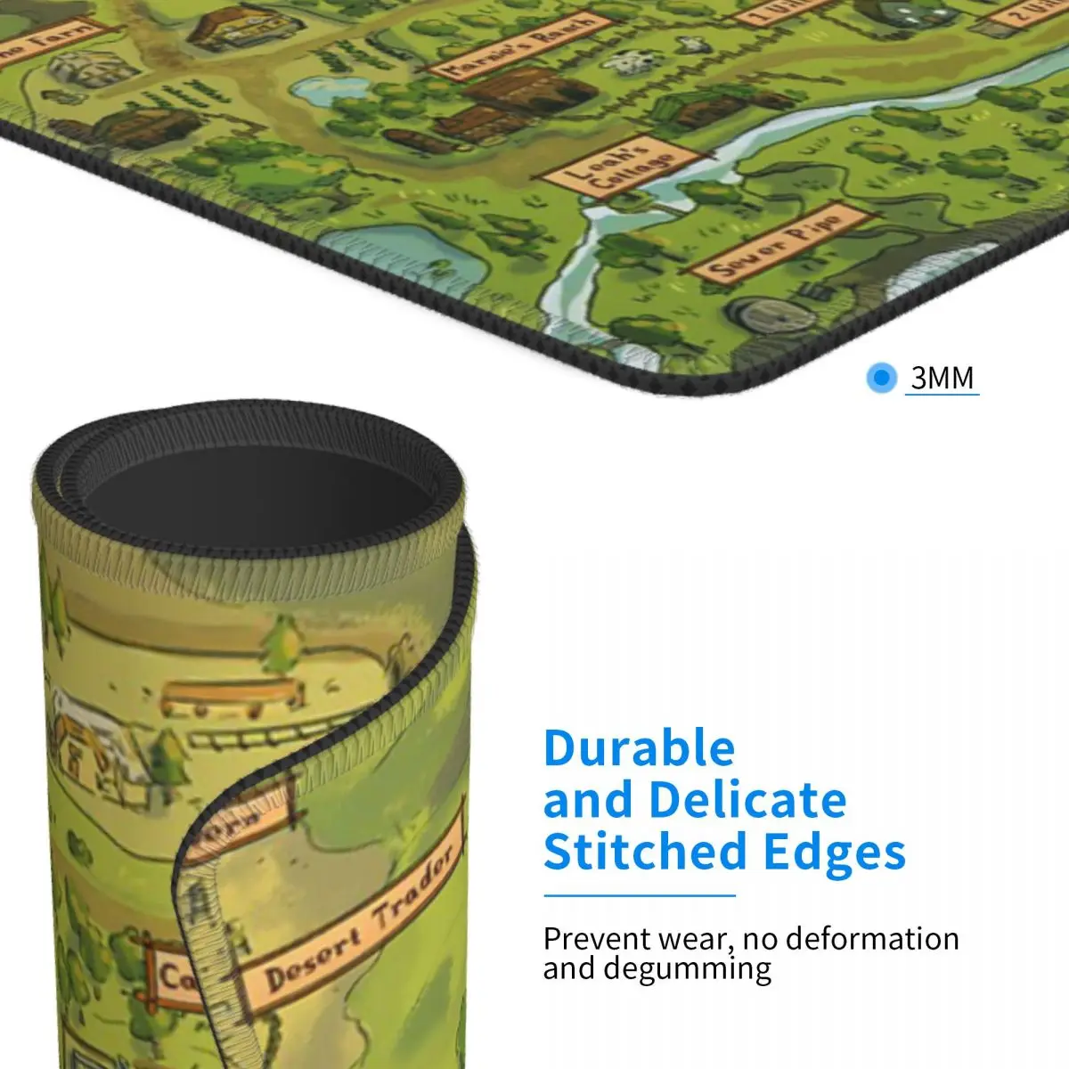 Almofadas de teclado de borracha do mapa Stardew Valley