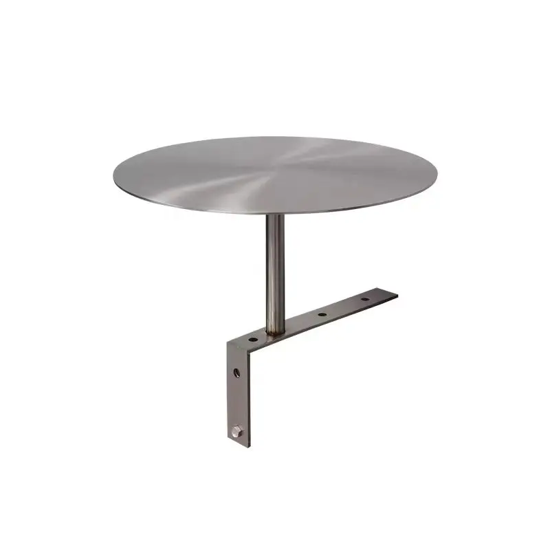 

Cafe stainless steel card seat table Internet celebrity milk tea shop wall mounted small round table simple wall commercial wall
