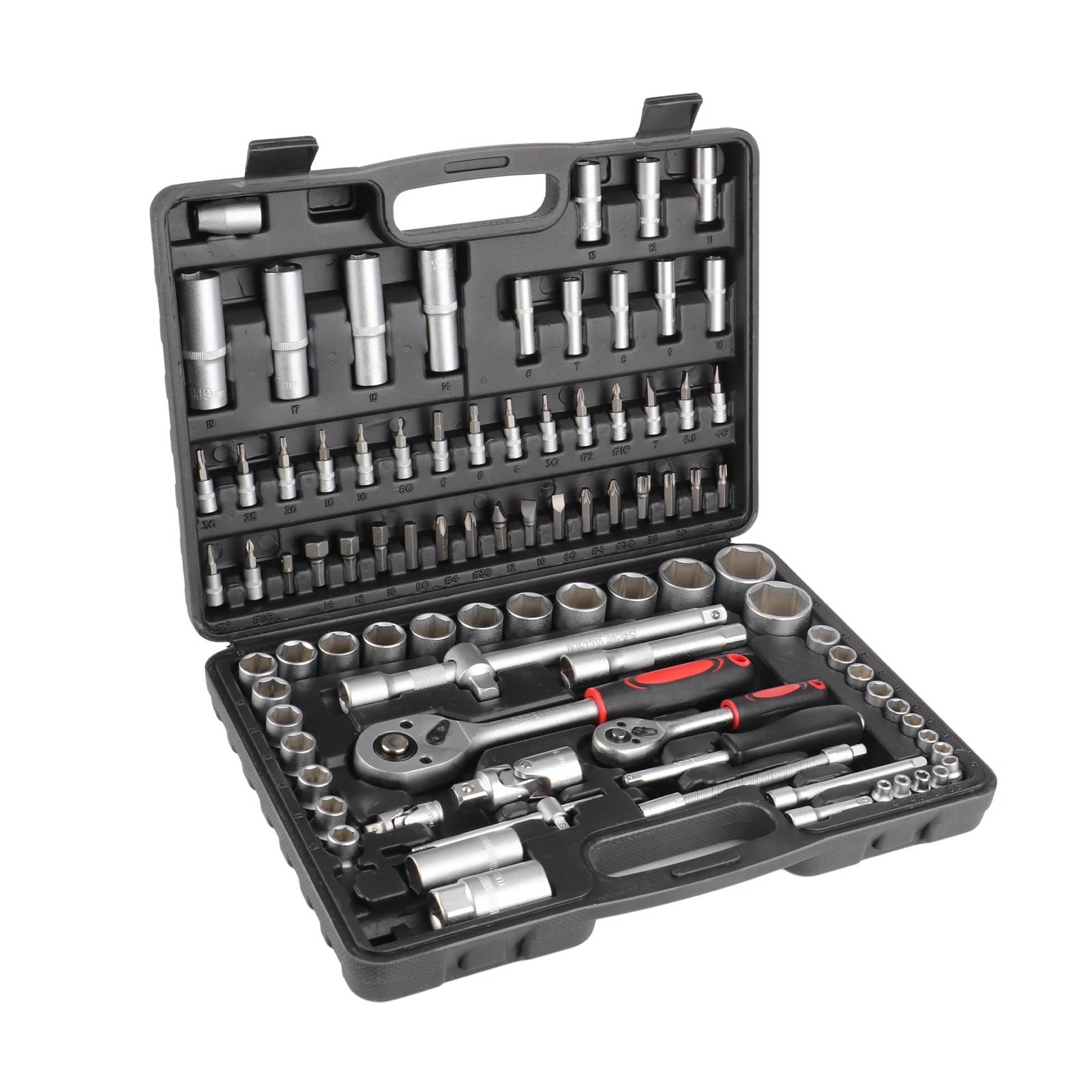 Piece Wrench Socket Screwdriver Tool Set Kit Mechanics 1/2 1/4inch W/case Screwdriver Tool Set Mechanics Wrench Set