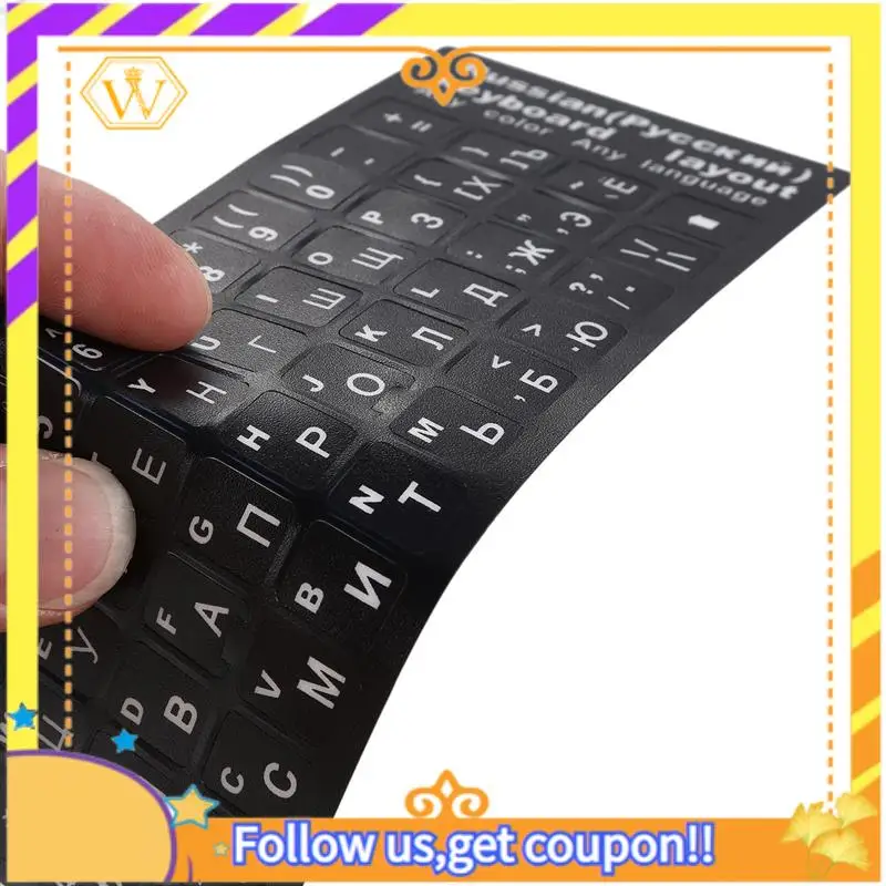 

Последние-10X наклейка на клавиатуру с русскими буквами для ноутбука, ноутбука, настольного ПК, чехлы на клавиатуру, наклейка в России