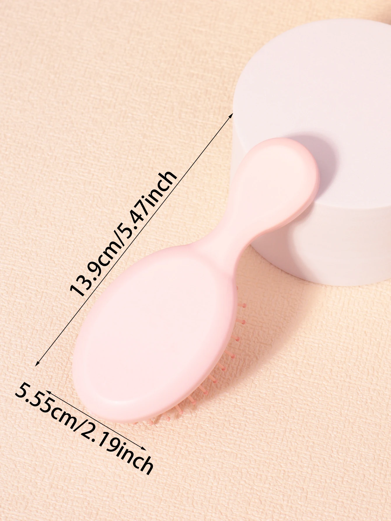 مشط شعر لطيف قطعة واحدة، مادة PP، مشط وسادة هوائية دائري لطيف، مشط تدليك بلون الحلوى، خاص للشعر المستعار الحقيقي