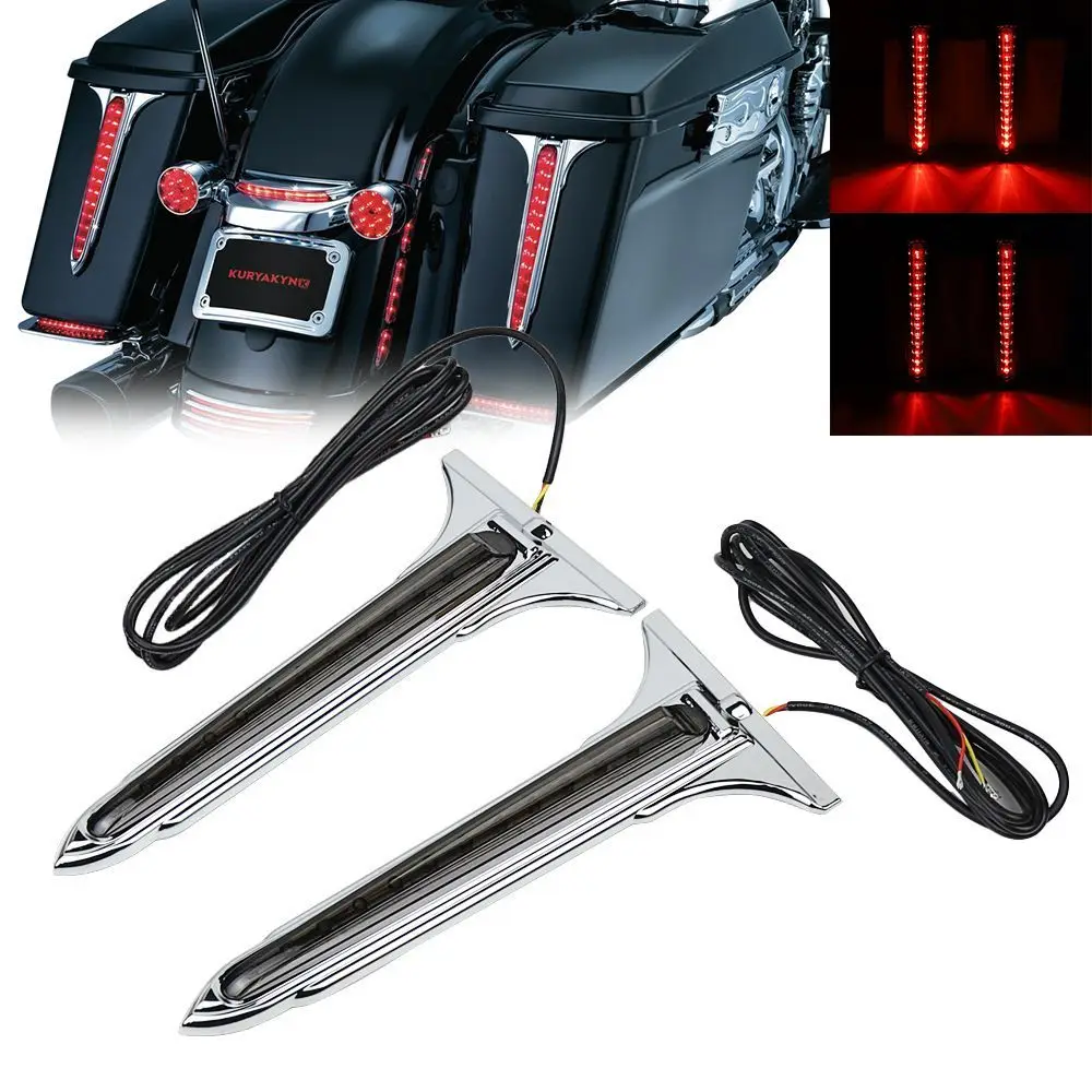 

Светодиодный задний фонарь-стоп-сигнал для мотоцикла, акцентные огни для багажной сумки, для Harley Touring Street Electra Glide Road King 1993-2013